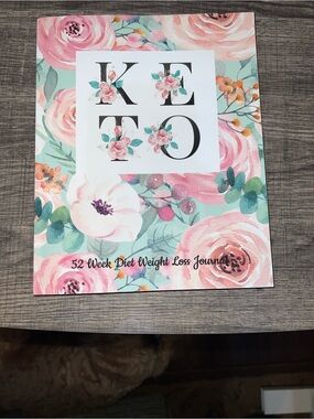 KETO 52-Week Floral Diet & Weight Loss Journal - Pink & Mint
